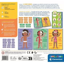Clementoni CLE8005125527984 Juego educativo Montessori El Cuerpo Humano: aprende su anatomía interna y externa