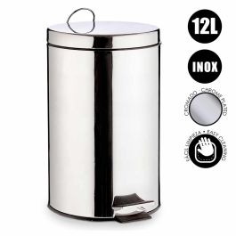 Papelera Berilo 12L acero inoxidable con pedal 31.5x38.5x25 cm (4 Unidades) Papelera Berilo 12L acero inoxidable con pedal 31.5x38.5x25 cm (4 Unidades)