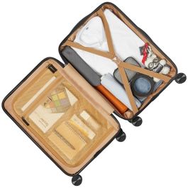 Rivacase 8181 Clark ECO Maleta de Cabina Rígida Negra 28L con 4 Ruedas y Cerradura TSA de 3 Dígitos, Aluminio/PC Reciclado