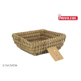 Cesta Cónica de Mimbre Cuadrada 17x17x7 cm - Privilege (36 Unidades)