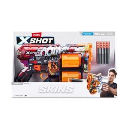 Lanzador de dardos ZURU X-SHOT Dread con cañón giratorio doble, 7 diseños y alcance de 27 m.