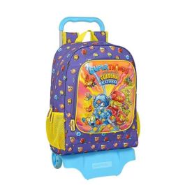 Mochila Escolar con Ruedas SuperThings Guardians of Kazoom Morado Amarillo (32 x 42 x 14 cm) Precio: 32.49999984. SKU: S4306428