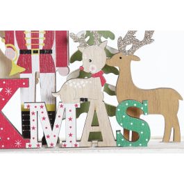 DKD Home Decor Set Decoración Navidad Tradicional de Madera Multicolor 12 Unidades Surtido Aleatorio