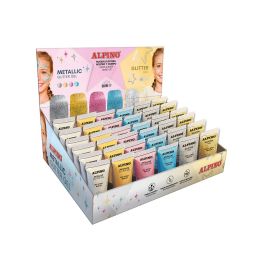 Alpino Gel Con Purpurina Metallic Glitter Y Glitter Gel Expositor 36 Unidades C-Surtidos