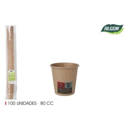 Set de 100 vasos de cartón Kraft 80 cc Algon (36 Cajas) Precio: 60.5. SKU: B1JS5RXJFL