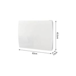 Oceanic Radiador eléctrico fijo Rubis Oceánico 1000W OCEAISHGB1000W2 con inercia secado de cerámica, fachada de vidrio, blanco - NF