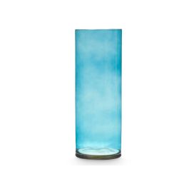 Jarrón de Cristal Cilíndrico 15 cm Diámetro x 40 cm Alto Turquesa - Giftdecor Jarrón de Cristal Cilíndrico 15 cm Diámetro x 40 cm Alto Turquesa - Giftdecor