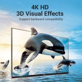 Vention AIMB0 Adaptador HDMI 4K@60Hz Macho a Hembra, Conector Chapado en Oro Bidireccional para PC, Portátil y TV