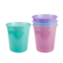 Liderpapel Papelera Plastico Lavanda Translucido 13 Litros 275x285 mm