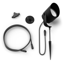 Philips Hue White & Color Ambiance Lily XL Foco LED Inteligente para Exterior, Negro, 1 Luz, Ampliación Jardín