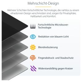 StarTech 24IN Filtro de Privacidad para Monitor 16:10 Colgante Protector Pantalla Anti-huellas Anti-rayones Brillante Acrílico Ángulo Visión 30°