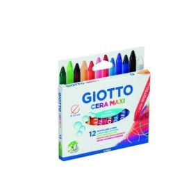Giotto Lápices de Cera Maxi, 12 Colores Surtidos, Lavables, Ø 11.5x100 mm - Caja Cartón Precio: 5.50000055. SKU: B1H8GV9D73