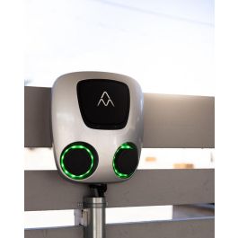 Charge Amps Aura 2x22 kW 3P 32A Type2 4G/Wifi/Lan OCPP RCD Estación de Carga para Vehículos Eléctricos