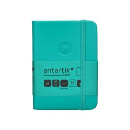 Cuaderno Con Gomilla Antartik Notes Tapa Dura A7 Hojas Lisas Turquesa 80 Hojas 80 gr Fsc