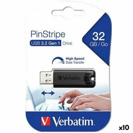 Memoria USB Verbatim Pinstripe Negro 32 GB Precio: 64.79000055. SKU: B18BX3P7VZ