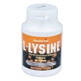Health Aid L-Lisina 500 mg, Suplemento de Aminoácidos para Energía y Metabolismo, 60 Comprimidos Precio: 15.4999999. SKU: B1H25BKGQS