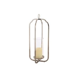Portavela Moderno DKD Home Decor Plateado 21 x 49 x 21 cm Portavela Moderno DKD Home Decor Plateado 21 x 49 x 21 cm