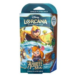 Ravensburger Juego Cartas Disney Lorcana TCG Azurite - Mazo de Inicio con 60 Cartas, Foil, Contadores y Reglas