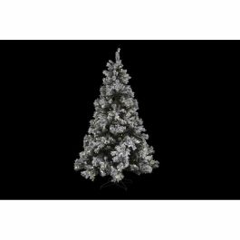 Árbol de Navidad DKD Home Decor Blanco Verde Metal Polietileno Nevado 130 x 130 x 218 cm