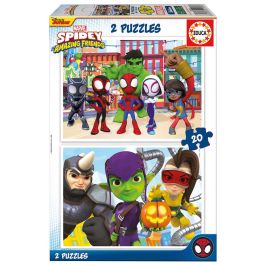 Educa 19296 Puzzle 2x20 Piezas Spidey & His Amazing Friends - Spiderman para Niños +3 Años, Piezas Grandes y Seguras 28x20 cm Precio: 7.88999981. SKU: S2415832