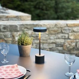 Lámpara de mesa inalámbrica - LUMISKY - ROBY - H30 cm - Aluminium Touch - Gris oscuro - LED Lámpara de mesa inalámbrica - LUMISKY - ROBY - H30 cm - Aluminium Touch - Gris oscuro - LED