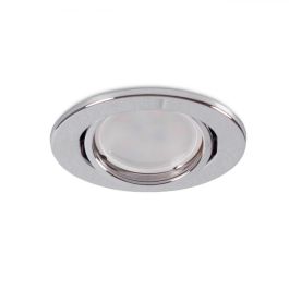 Vepa Aro Foco Downlight Empotrado Circular Basculante Acero Cromado 90mm para bombillas LED GU10/GU5.3