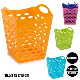 Arte Regal Cesta Multiusos Cuadrada de Plástico 13x13x17 cm (Set de 48)