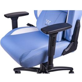 Thermaltake GGC-VCO-LWLWDS-01 Silla Gaming Butaca Acolchada para Videojuegos, 52cm Ancho, Soporta 150 kg, Azul y Blanco