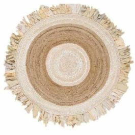 Alfombra DKD Home Decor 140 x 140 x 1 cm Natural Beige Marrón Poliéster Algodón Tropical Jute Flecos Precio: 92.58999981. SKU: B1DY636623