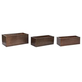 Set de Maceteros Home ESPRIT Dorado Aluminio 100 x 43 x 40 cm