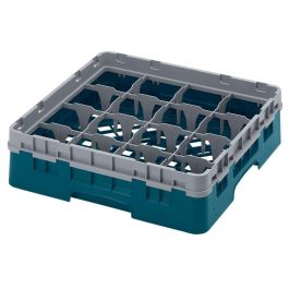 CAMBRO - 16S318-414 - Cesta de lavado 16 comp. 1 altura - 10,9 cm Ø máx. - alt. máx. 9,4 cm - 50 x 50 x 14,3 cm - Cerceta Precio: 44.89000054. SKU: B1H4ZZ5BAN