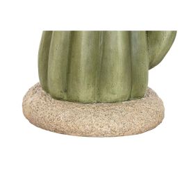 DKD Home Decor Mesita Auxiliar Shabby Blanco Verde Magnesia Fibra de Vidrio 32.5 x 42.5 x 32.5 cm