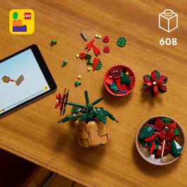 LEGO 10370 Icons Flor de Pascua, Juego de Construcción Botánico, 608 Piezas, 18+ Años