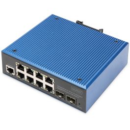 Digitus Switch Industrial L2 Gestionado 8+2 Puertos Gigabit Ethernet PoE IP40 Montaje DIN