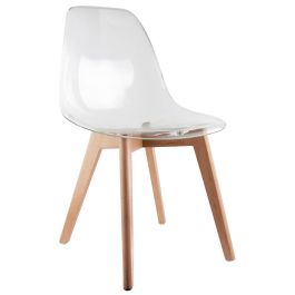 Home Deco Factory Silla Escandinava Transparente Patas Madera Asiento Polipropileno 45x52x83 cm Precio: 54.94999983. SKU: B1B276XR2Y