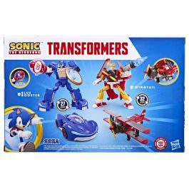 Hasbro Transformers Collaborative Sonic the Hedgehog Blue Booster & Wingtaill Figuras Transformables Robot a Vehículo 12,7 cm Pack 2 Figuras con Accesorios Hasbro Transformers Collaborative Sonic the Hedgehog Blue Booster & Wingtaill Figuras Transformables Robot a Vehículo 12,7 cm Pack 2 Figuras con Accesorios