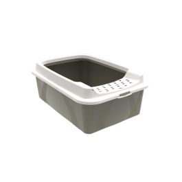Rotho Mypet Bandeja Sanitaria Gatos Bonnie Eco para Razas Grandes, Bajo, Borde Alto, Antisalpicaduras, Fácil Limpieza Blanco Cappuccino Precio: 11.88999966. SKU: S6102624