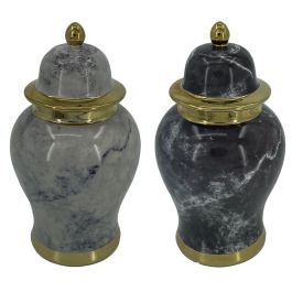 DKD Home Decor Tibor Moderno Azul Dorado Porcelana (2 Unidades) 17 x 32 x 17 cm Precio: 51.49999943. SKU: S3039989