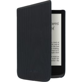 Pocketbook HPUC-632-B-S - Funda Folio de cuero PU para e-reader, Negro, compatible con Basic Lux 2, Touch Lux 4, Touch HD 3