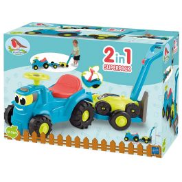 Ecoiffier 4350 Tractor con Remolque Extraíble y Cortacésped Incluido para Niños 12-36 Meses - 103,5 cm