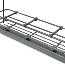 Emuca Botellero extraíble TitaneMax con cierre suave, lateral izquierdo, 3 bandejas, módulo 150mm, Acero, Gris Antracita