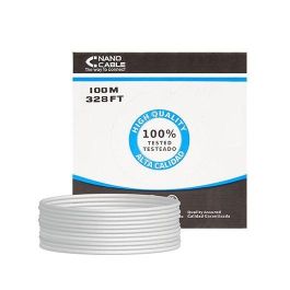 Nanocable 10.20.0502 Bobina Cable de Red Ethernet RJ45 UTP Cat.6, Rígido AWG24, 100% Cobre OFC, 100 Metros Gris Precio: 51.89000058. SKU: S0215120