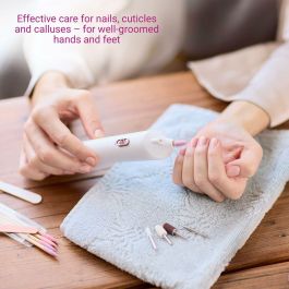 Medisana MP 900 Kit de Manicura y Pedicura Inalámbrico con 5 Accesorios e Iluminación LED de Precisión - Blanco