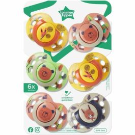 Chupetes - TOMMEE TIPPEE - FUN - 6-18 meses - Juego de 6 - Forma Ortodoncia Simétrica - Silicona sin BPA Chupetes - TOMMEE TIPPEE - FUN - 6-18 meses - Juego de 6 - Forma Ortodoncia Simétrica - Silicona sin BPA