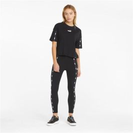 Camiseta de Manga Corta Mujer Puma Power Tape Crop W Negro