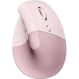 LOGITECH Raton Inalambrico 6 botones Ergonomico, Vertical, Videojuegos color Rosa