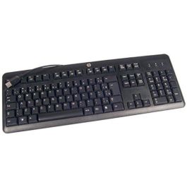 HP Teclado USB de oficina en inglés, color negro, resistente a derrames para PC y Portátil