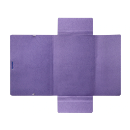 Liderpapel Carpeta de Gomas Tres Solapas Cartón Compacto Folio Color Azul