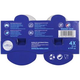Duralex Set 4 Vasos Picardie Transparente 130 cc Ø 6.9 x 7.2 cm Vidrio Templado (12 Cajas)