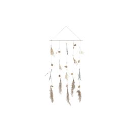 DKD Home Decor Adorno Colgante Navidad Alpina de Flor Seca Marrón, 4 cm Largo x 122 cm Alto x 52 cm Ancho. Pack de 4 Unidades
